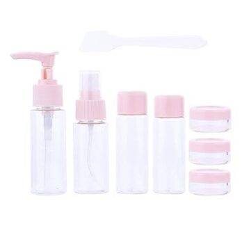 Travel Bottles for Toiletries | Refillable Travel Essentials & Accessories Kit (Pkt Of 7Pcs)