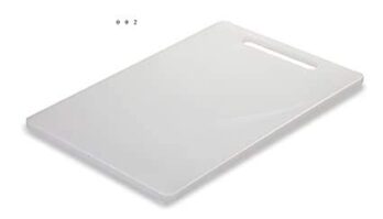 NATIONAL Premium 8mm Thick/Long Lasting BPA Free Kitchen Chopping Boards Cutting Board Plastic with Handle for Regular UseWhite (Pack Of 1Pcs)