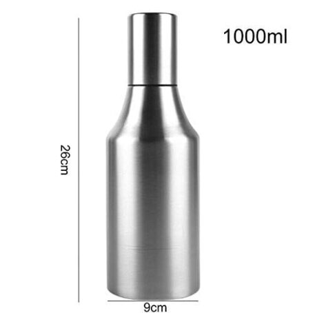 Stainless Steel Leakproof Oil Dispenser 1000Ml  for Kitchen, Stainless Steel Oil Container with Lid (Pack Of 1Pcs) - Image 2