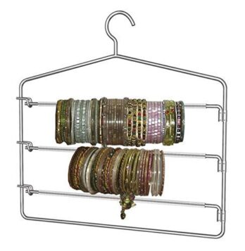 Steel Multi Tier Cloth & Bangle Hanger with Holding Capacity, Unique Design (Pack Of 1Pcs)