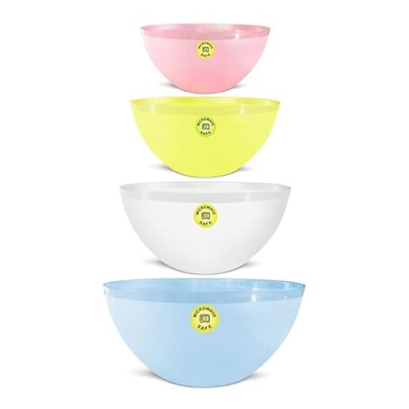 Enrich Plastic Microwave Safe Plastic Frosty Mixing Bowl Multi Color (Pack Of 1Pcs) - Image 5