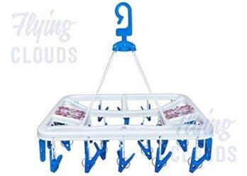 River Plast Cloth Drying Hanger with 32 Plastic Clips (Pack Of 1Pcs)