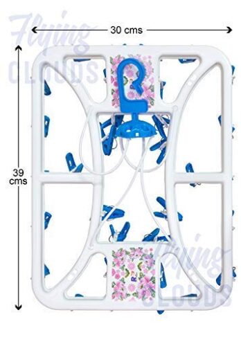River Plast Cloth Drying Hanger with 32 Plastic Clips (Pack Of 1Pcs)
