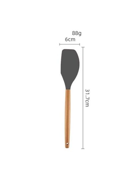 Multi-Purpose Premium Silicone Spatula With Wood Handle (12inch) - Image 3