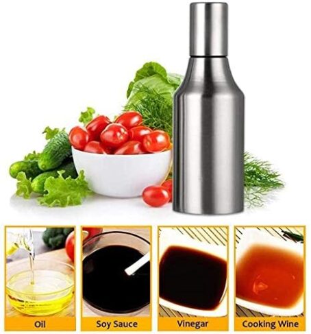 Stainless Steel Leakproof Oil Dispenser 1000Ml  for Kitchen, Stainless Steel Oil Container with Lid (Pack Of 1Pcs) - Image 5