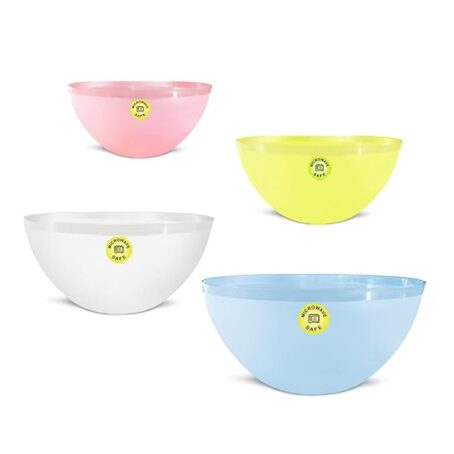 Enrich Plastic Microwave Safe Plastic Frosty Mixing Bowl Multi Color (Pack Of 1Pcs) - Image 4