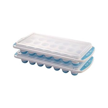 JOYO  Pop Up Ice Tray Round with Lid for Freezer (Pack Of 1Ps)