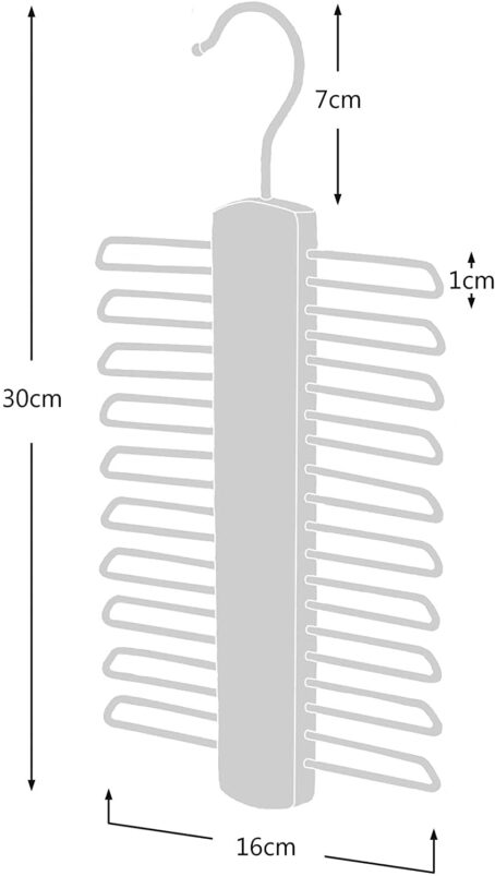 Wooden 20 Bar Tie Rack hanger - Image 6