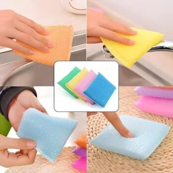 Heavy Quality Scrubber Pad Multicolor (Pack Of 4Ps)