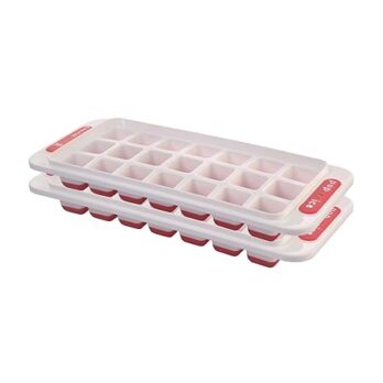 JOYO  Pop Up Ice Tray Square With Lid for Freezer (Pack Of 1Ps)
