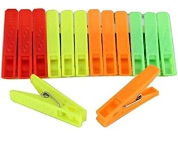 JATIN Civic Plastic Heavy Quality Cloth Clip(Peg)for Cloth Drying (Pkt Of 12Pcs) Multicolor
