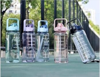 Transparent Water Bottle 2 lit (Multicolor)