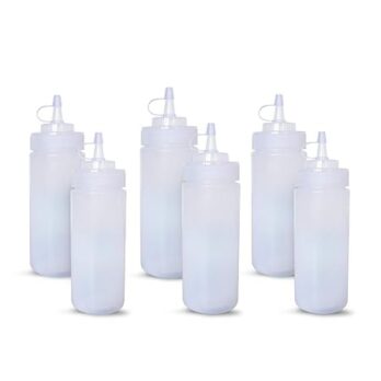 Enrich Plastic Squeeze Bottle For Ketchup, Mustard Honey & Sauce White