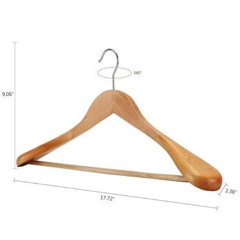 Wooden Suit Hanger With Plastic Sleeve