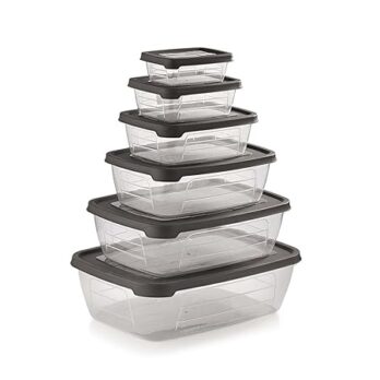 SKI Solitaire Storage Container Set of 6 Pcs