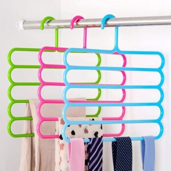 Plastic 5 Layer Pants Clothes Hanger (Pack of 6ps)