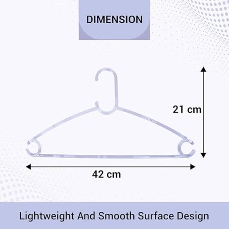 Acrylic Crystal Clothes Hanger for Shirts-Jackets-Dress-Pant (Pack Of 6Pcs) - Image 3