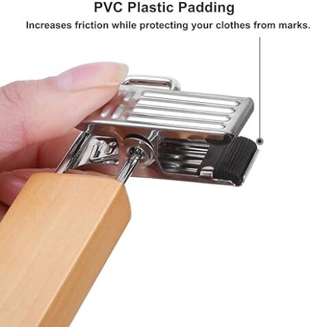 Wooden Clip (Non Slip Grip) Hanger (Pack of 6ps & 12ps) - Image 4