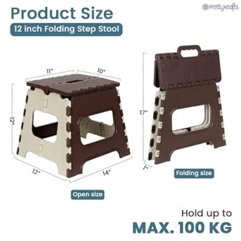 Plastic 12 Inch Super Strong Folding Stool