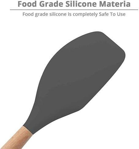 Multi-Purpose Premium Silicone Spatula With Wood Handle (12inch) - Image 4