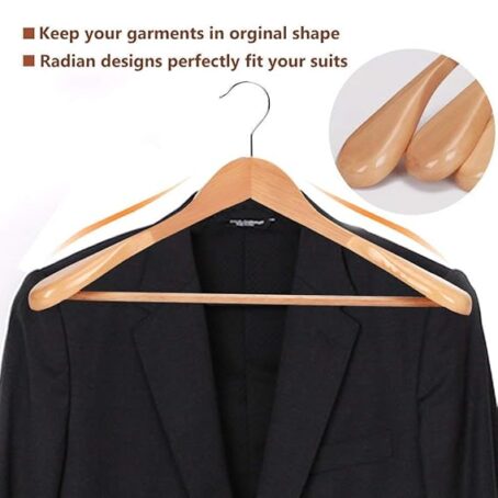 Wooden Suit Hanger With Plastic Sleeve - Image 3
