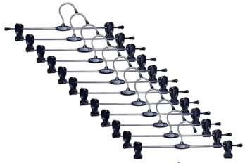 Sanjar Plastic Clip Hanger With Plastic Clips (Pack of 12pcs)