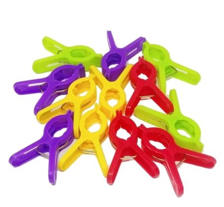SHREEJI PLASTIC Remi Cloth Clip Heavy Duty Anti Rust Cloth Peg Multicolor (Pkt Of 12Pcs)