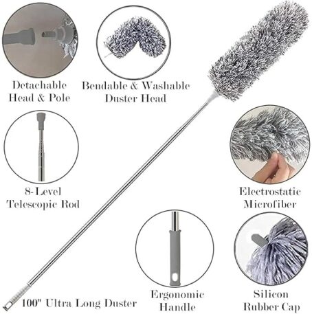 Stainless Steel Long Handle Ceiling Duster - Image 4