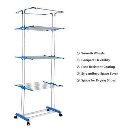 Plastic 4 Layer Cloth Drying Stand - Image 4