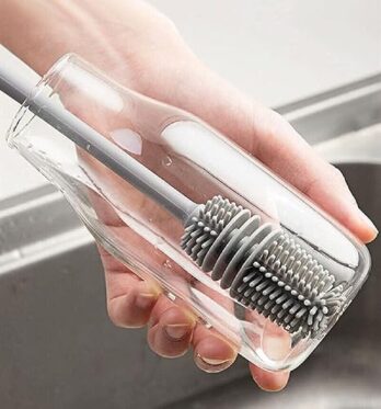 Silicone Cleaning Brush Long Handle, Water Bottle, Containers, Vase and Glass, Bottle Cleaner for Kitchen Accessories