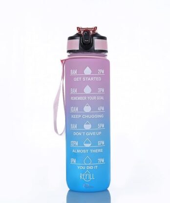 Silicone Cap Water Bottle 1lit (Multi Colour)