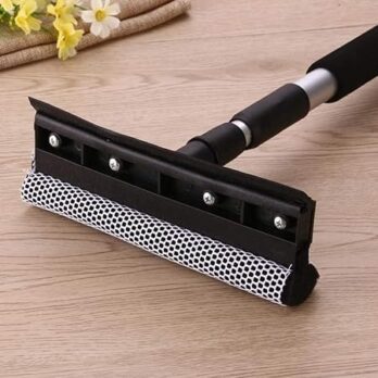 Black Wiper for Glass And Floor With Handle Sponge
