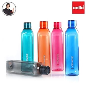 CELLO Venice Plastic Water Bottle 1000Ml Unbreakable and Hygienic (Pack Of 1Pcs)