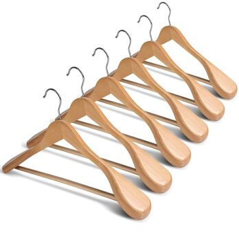 Wooden Suit Hanger With Plastic Sleeve