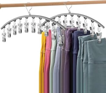 Metal Cloth Hanger With 10 Clips