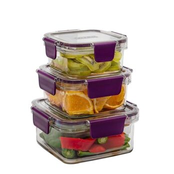 Plastic Kudos Air Tight Container For Fridge Organizer (Pack Of 1Pcs) Purple