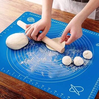 Non-Stick Silicone Reusable Pastry Fondant Dough Roti Chapati Rolling Baking Sheet Mat with Measurements 50 * 40 cm (Pack Of 1Pcs)