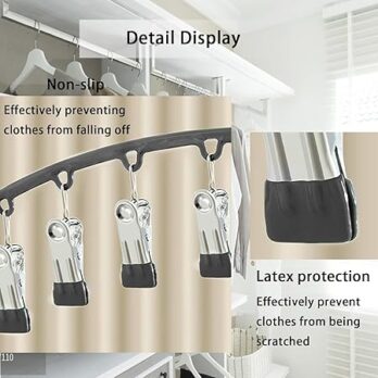 Metal Cloth Hanger With 10 Clips