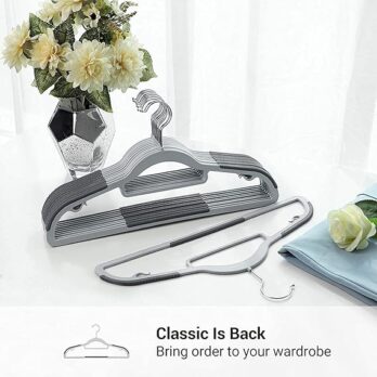 Plastic Heavy Duty Clothes Hanger With Rubber grip (Pack of 10ps)