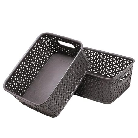 KOLORR Royal Baskets Multipurpose Plastic Storage Rectangular Shape Baskets Without Lid For Wardrobe/Home/Kitchen (Pack Of 1Pcs) - Image 3