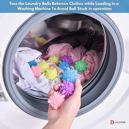 Silicon Washing Machine Cloth Wash Ball (Tangle) Multicolor (Pkt Of 4Pcs) - Image 7