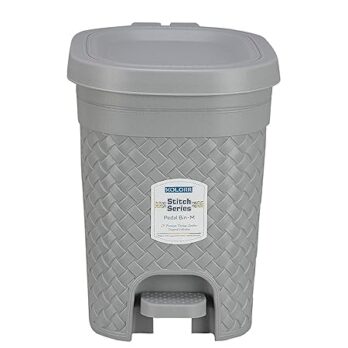 Kolorr Plastic Stitch Pedal Bin Modern Design With Inner (Pack Of 1Ps)