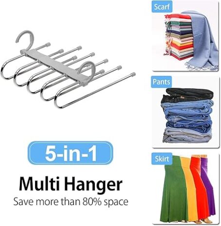 5 in 1 Stainless Steel Foldable Hangers - Image 4