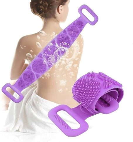 Silicone Body Back Scrubber, Double Side Bathing Brush - Image 2