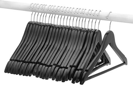 Wooden Black Hanger (Pack of 6ps) - Image 4