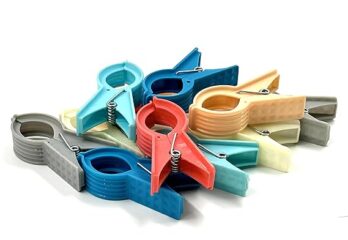 NEWMAKE PLASTIC Kiwi Cloth Clip For Multipurpose Cloth Pins for Indoor and Outdoor Use, Strong and Durable Clipper for Hanging Multicolor (Pkt Of 12Pcs)