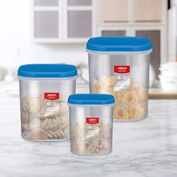 MILTON Quadra Multi-Purpose Plastic Containers with Lid, Set of 3
