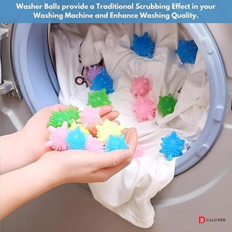 Silicon Washing Machine Cloth Wash Ball (Tangle) Multicolor (Pkt Of 4Pcs) - Image 8