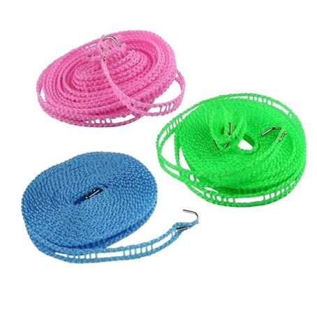 Cloth Drying Nylon Rope with Hooks (5meter)