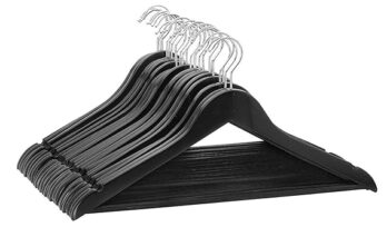 Wooden Black Hanger (Pack of 6ps)